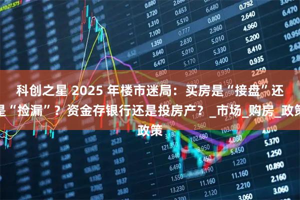 科创之星 2025 年楼市迷局:买房是“接盘”还是“捡漏”?资金存银行还是投房产?_市场_购房_政策